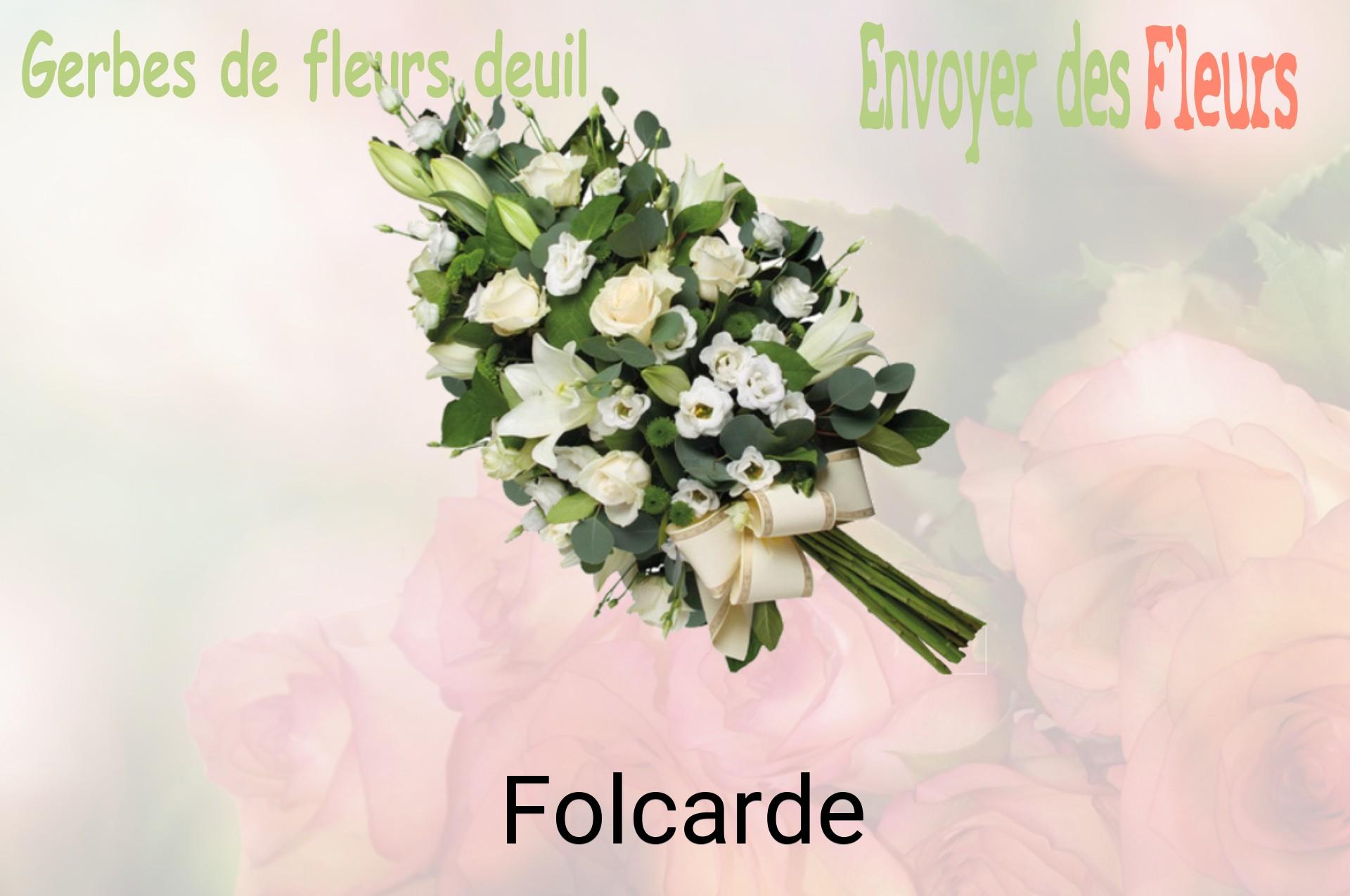Gerbe de fleurs de deuil livrée à Folcarde